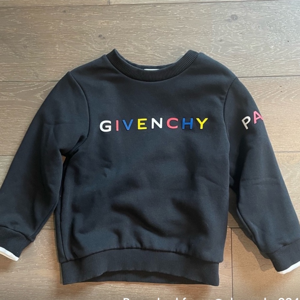 Givenchy Black Sweatshirt with Colorful Lettering
